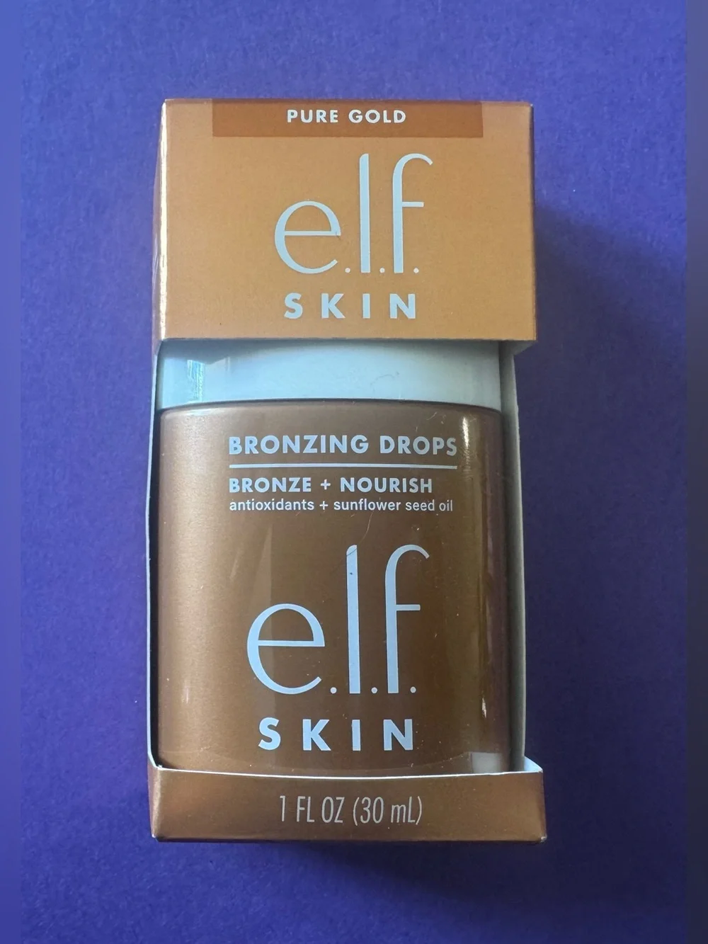 NEW e.l.f. SKIN Pure Gold Bronzing Drops 1 oz